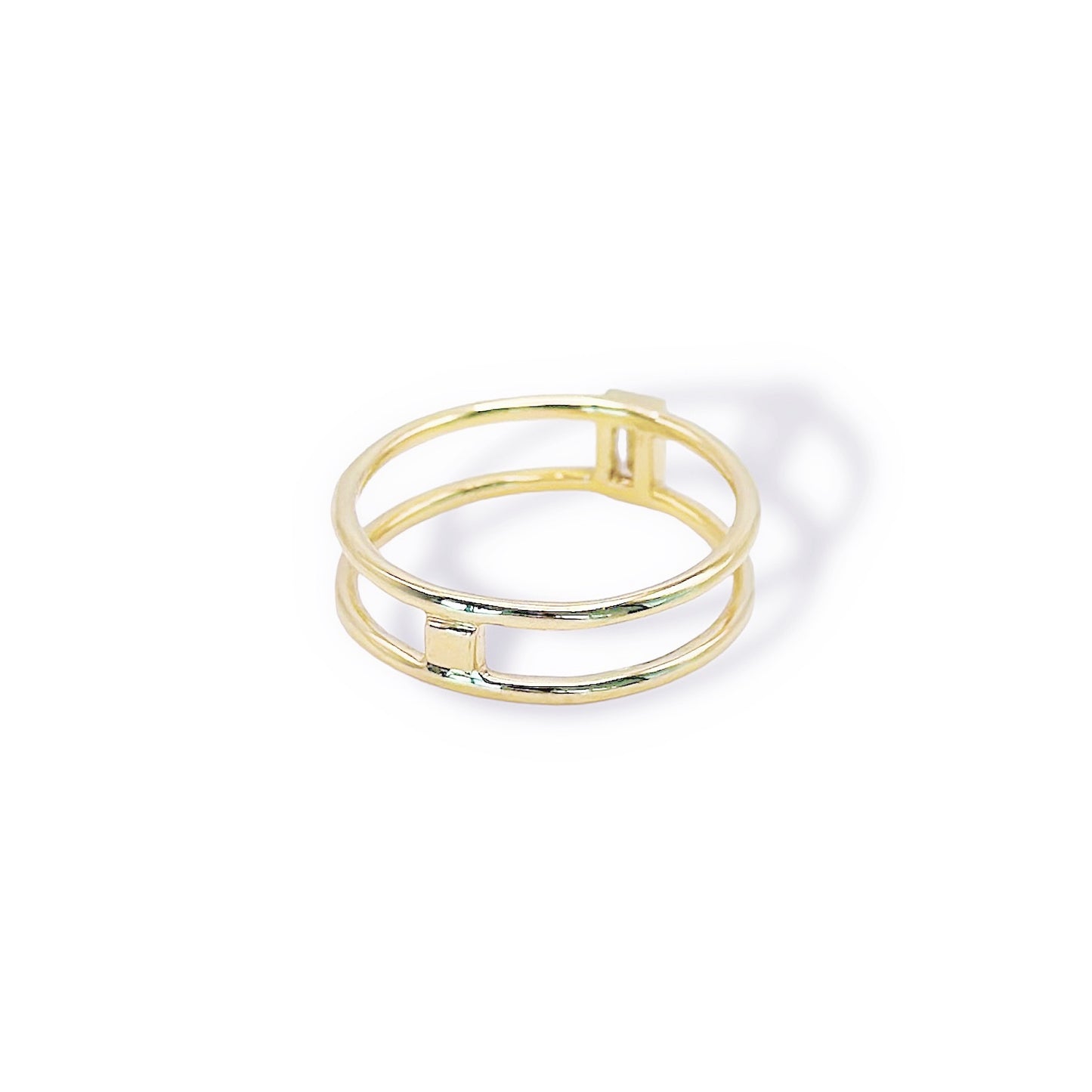 Baguette Diamond Double Band Ring