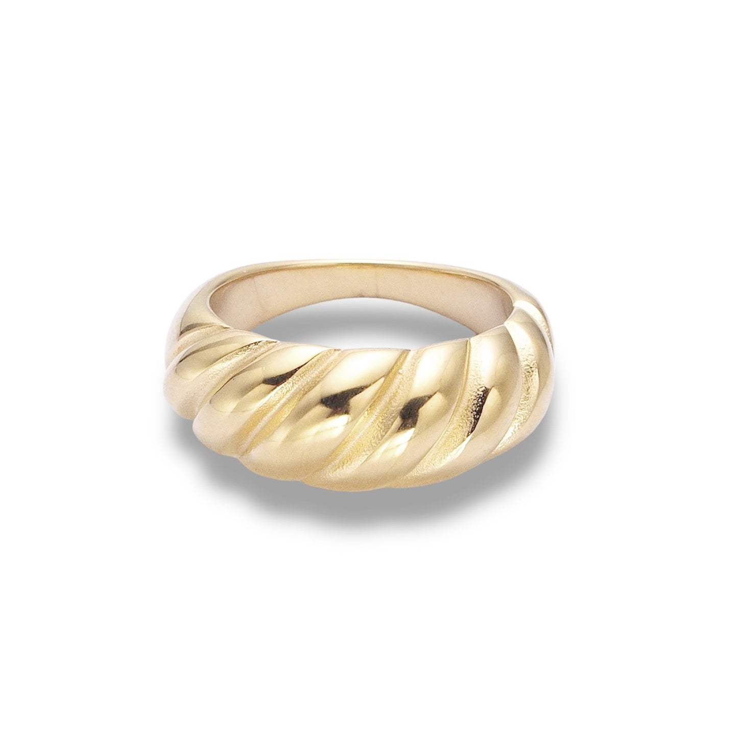 Croissant Dome Twist Ring