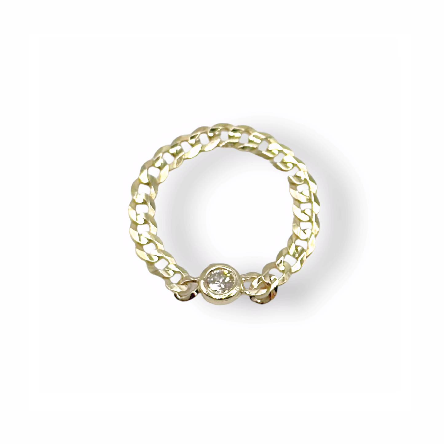 Cuban Chain Diamond Ring