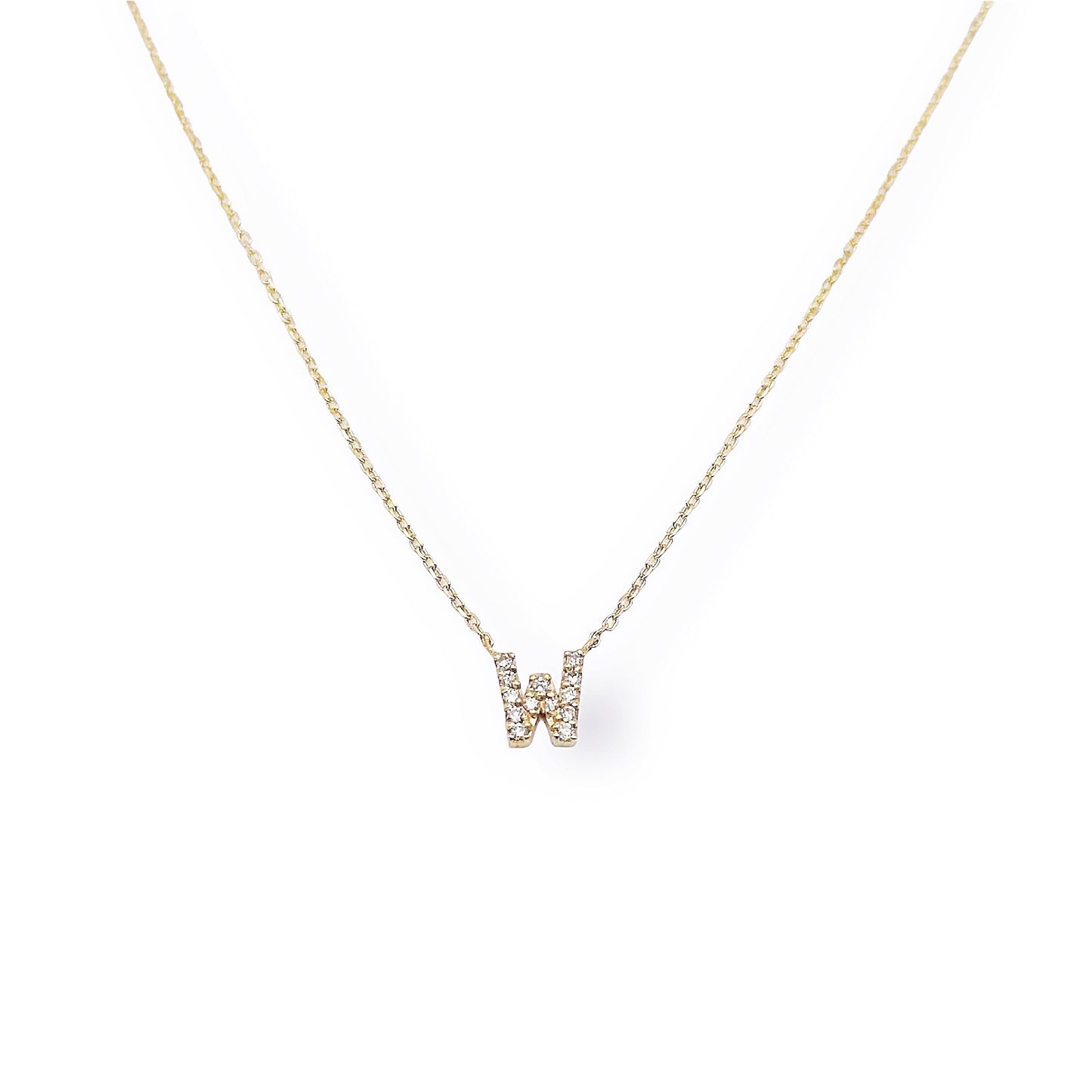 Custom Diamond Initial Necklace