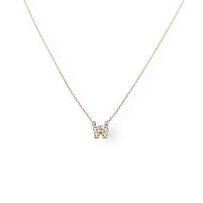 Custom Diamond Initial Necklace