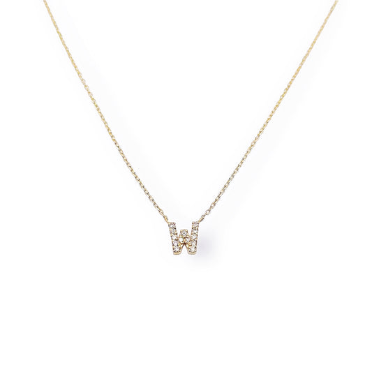 Custom Diamond Initial Necklace