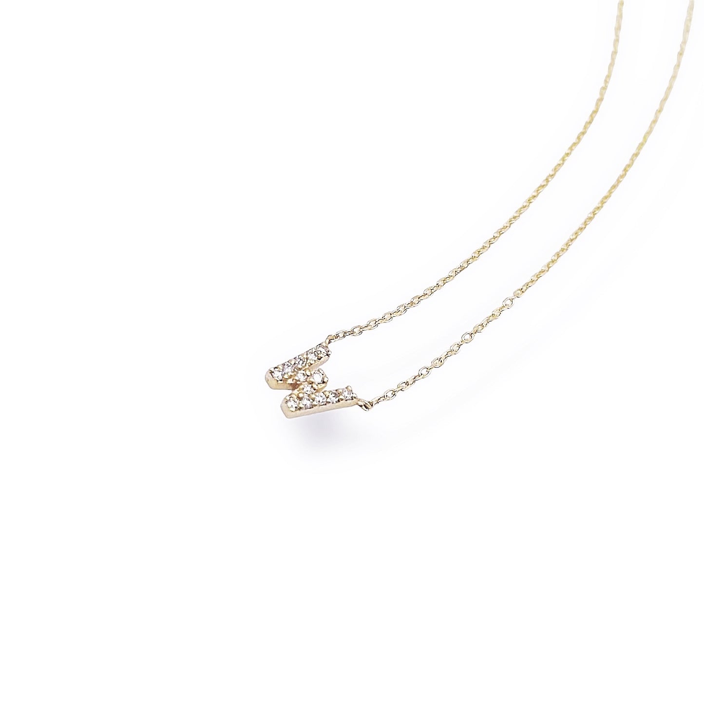 Custom Diamond Initial Necklace