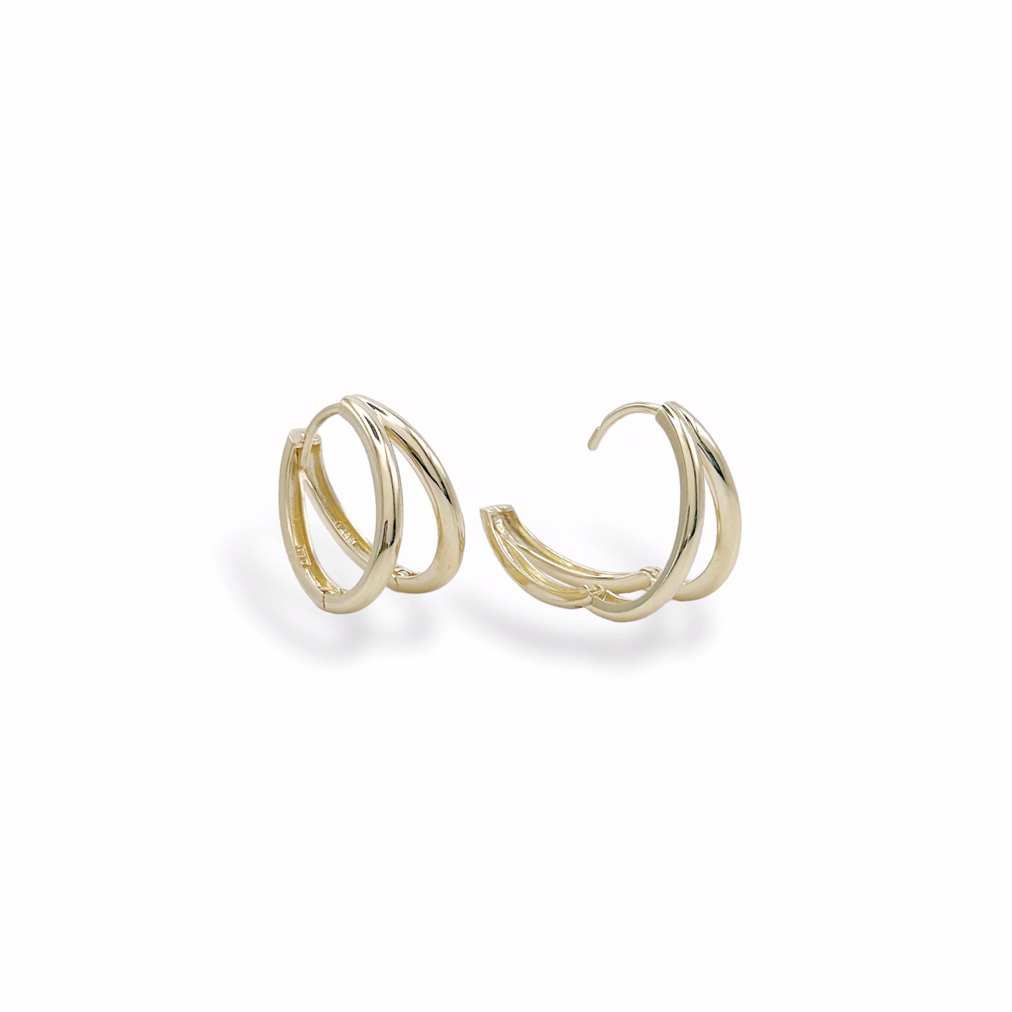 Double Hoop Huggie Earrings