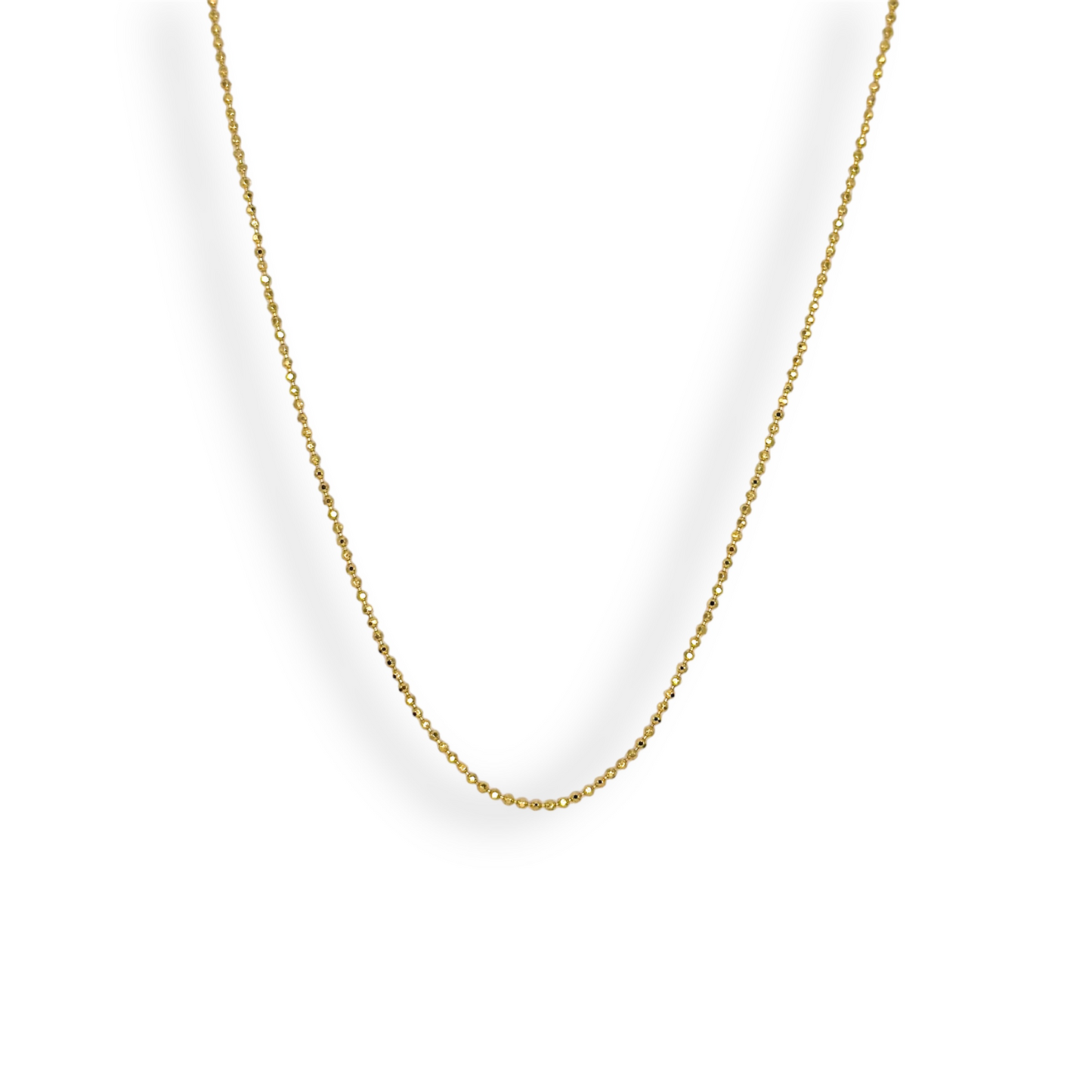 Diamond Cut Bead Chain Necklace