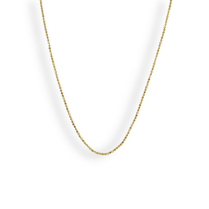 Diamond Cut Bead Chain Necklace