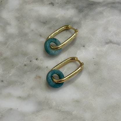 Jade Huggie Earrings