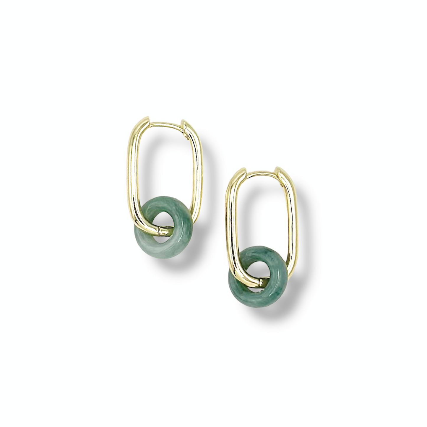 Jade Huggie Earrings