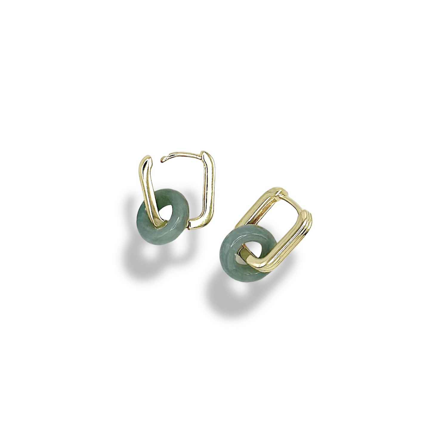 Jade Triple Hoop Earrings