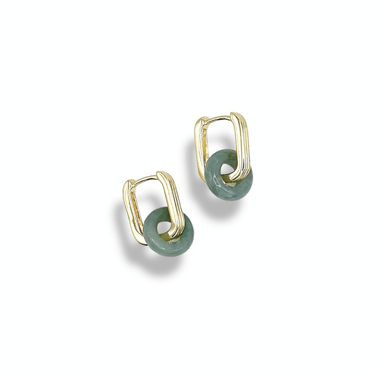 Jade Triple Hoop Earrings