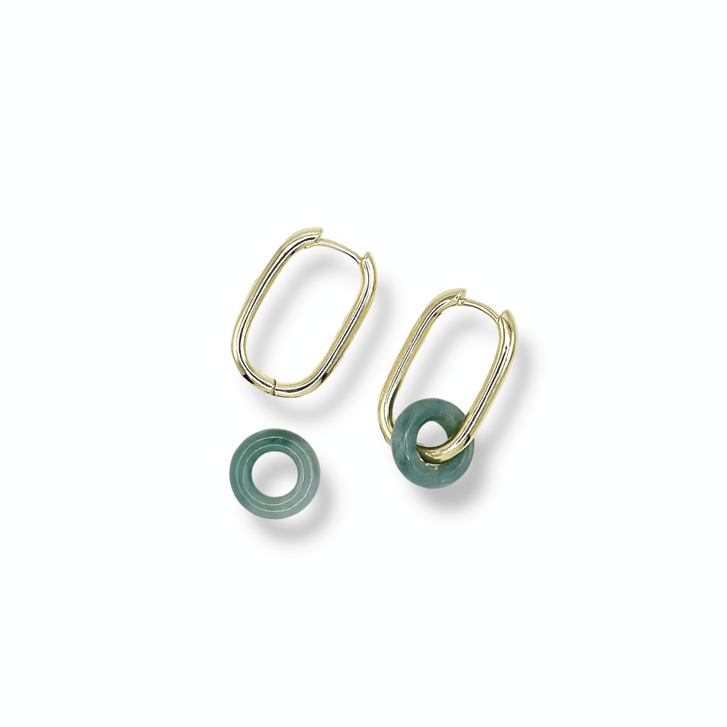 Jade Huggie Earrings