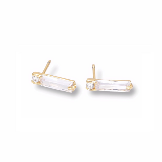 Mini Baguette Stud Earrings