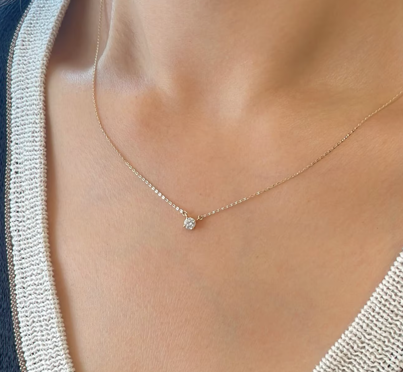 Diamond Solitaire Necklace