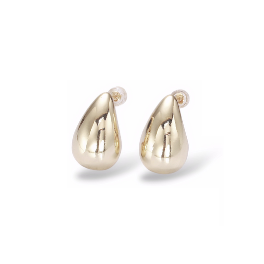 Teardrop Dome Stud Earrings (Medium)