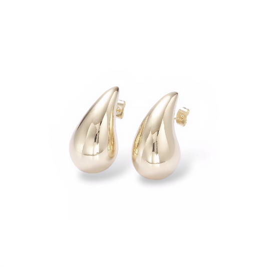 Teardrop Dome Stud Earrings (Large)