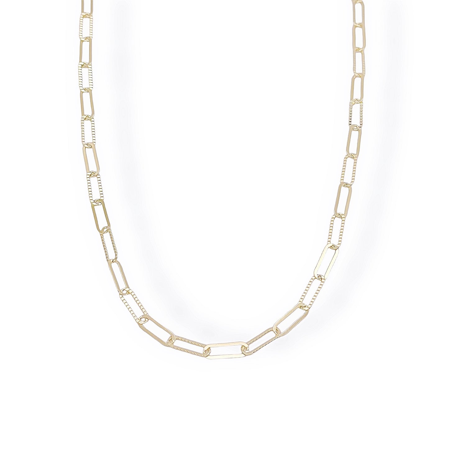 Thin Combination Paperclip Chain Necklace