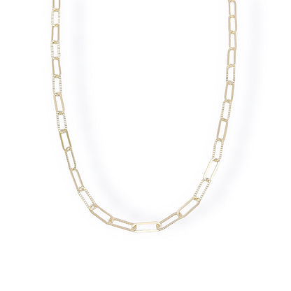 Thin Combination Paperclip Chain Necklace