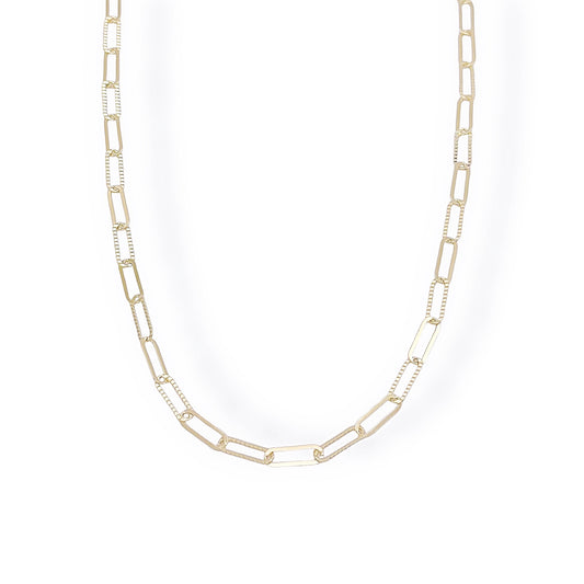 Thin Combination Paperclip Chain Necklace