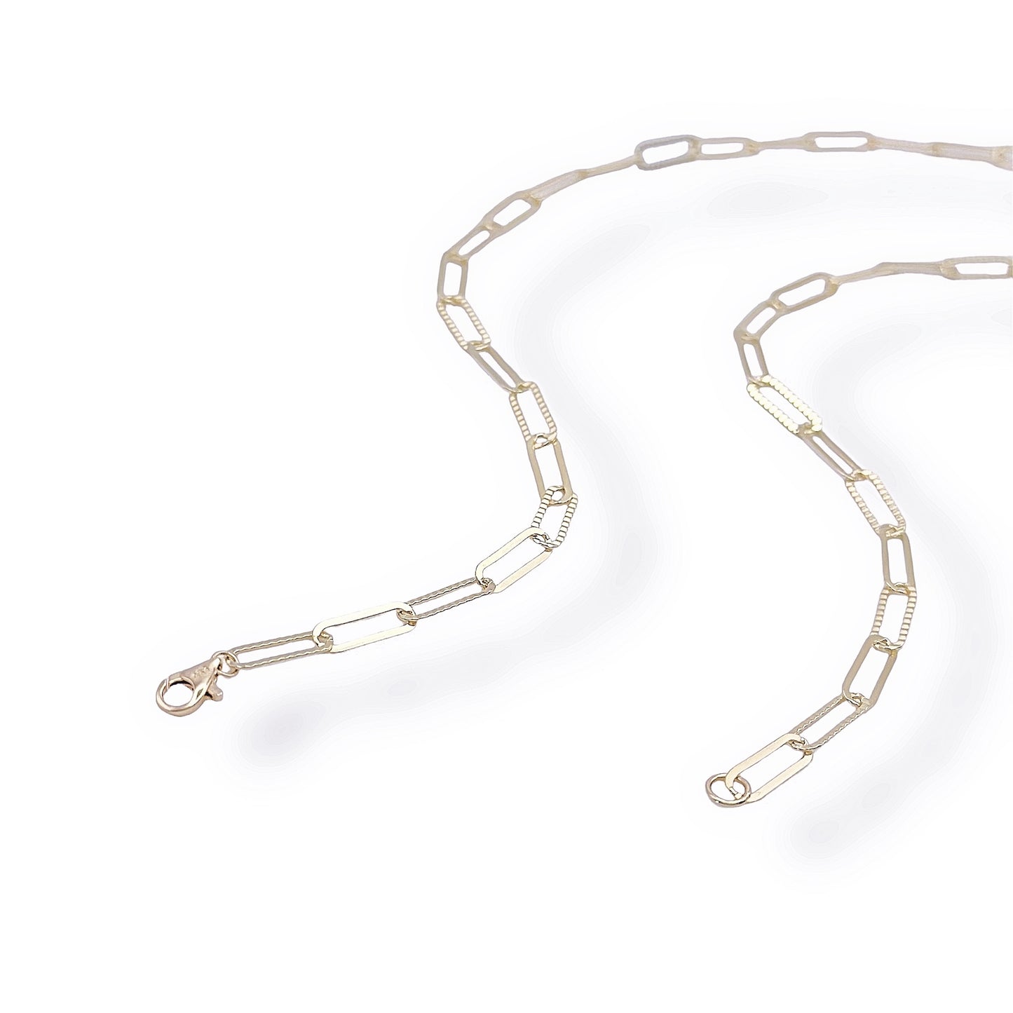 Thin Combination Paperclip Chain Necklace