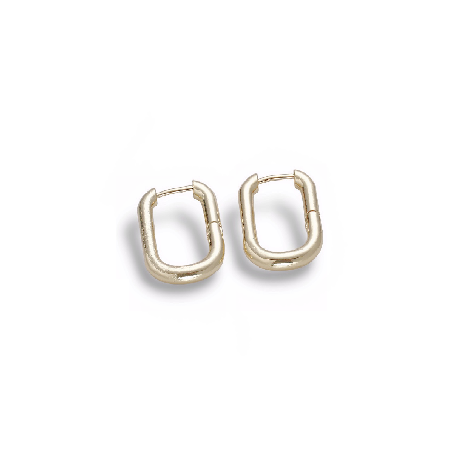 U Shape Gold Hoop Earrings