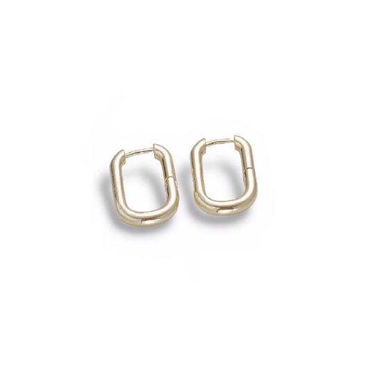 U Shape Gold Hoop Earrings