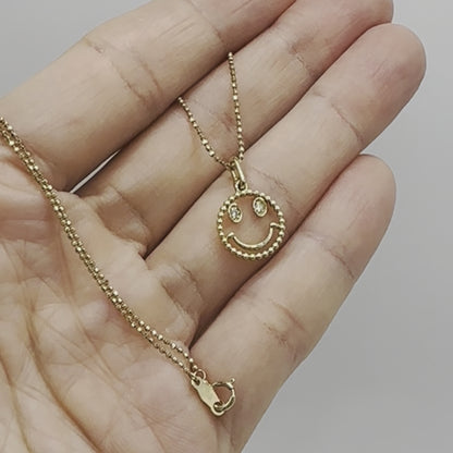 Smile Diamond Pendant Necklace