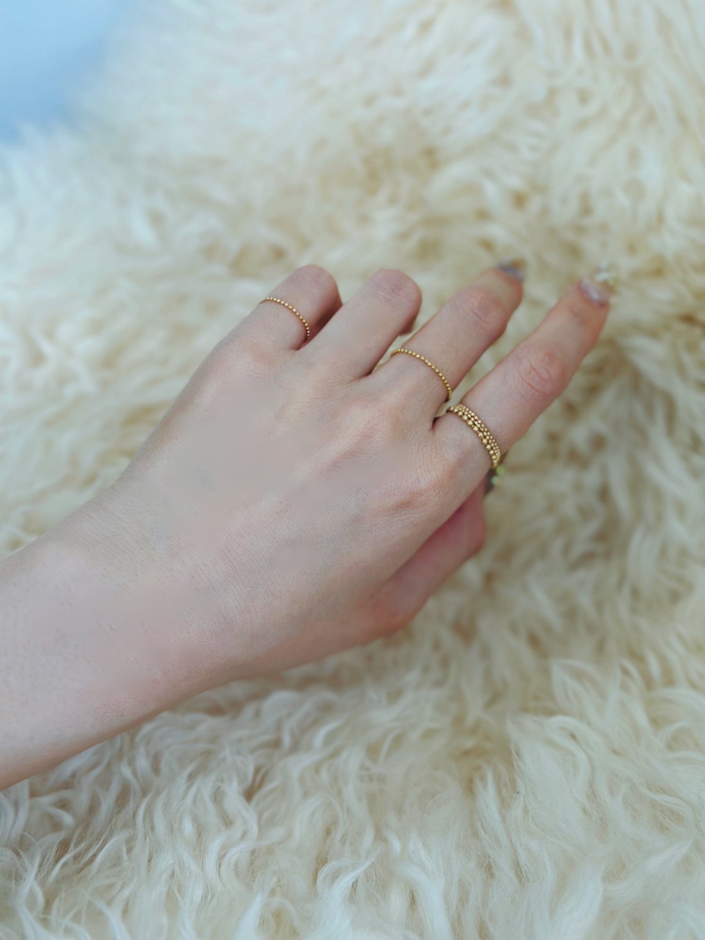 Stackable Rings - 14K Gold Bead Chain Ring